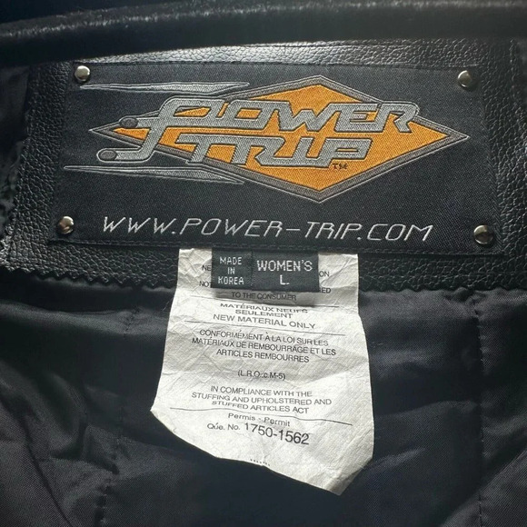 Power Trip Jacket Womens Size L Motocross Riding Padded Shoulder Nylon Black - Picture 10 of 13